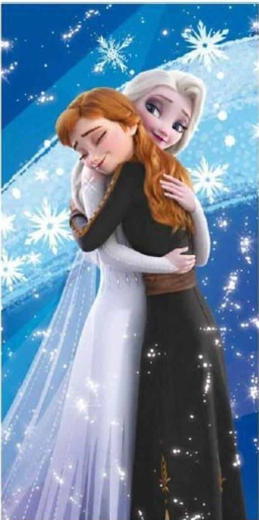 Frozen handdoek polyester blauw 70x140cm