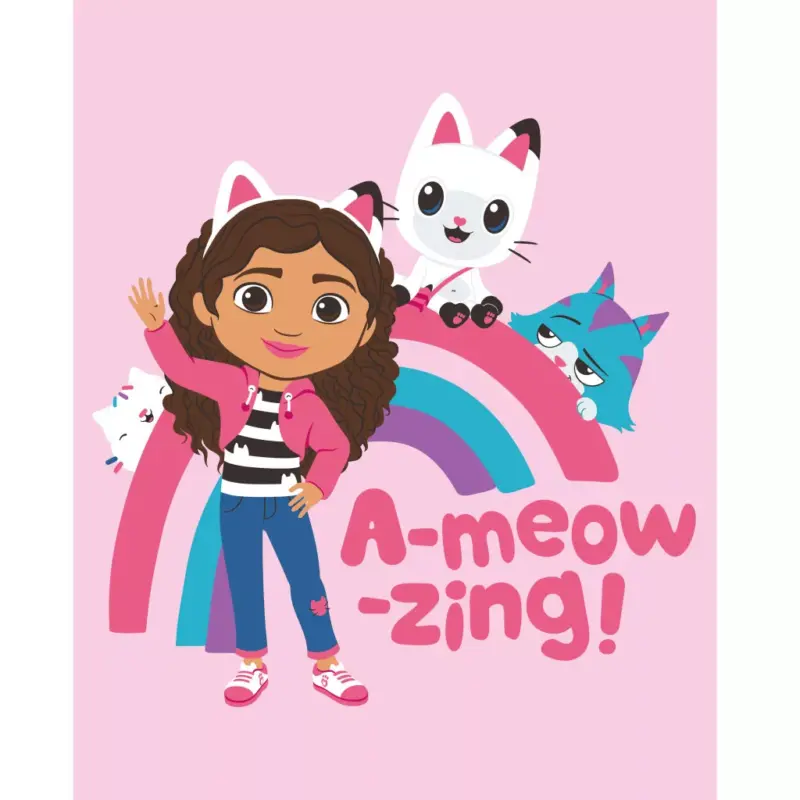 Gabby's Dollhouse fleece deken a meow-zing 100x150 cm