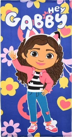 Gabby's Dollhouse strandlaken paars 70 x 140 cm - polyester