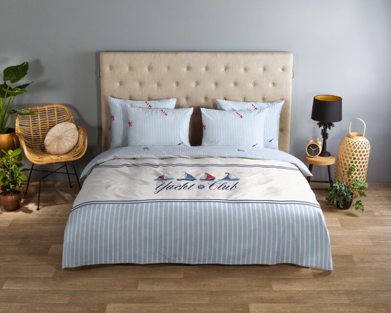 Good Morning Katoenen dekbedovertrek  "Yachtclub" - Blauw