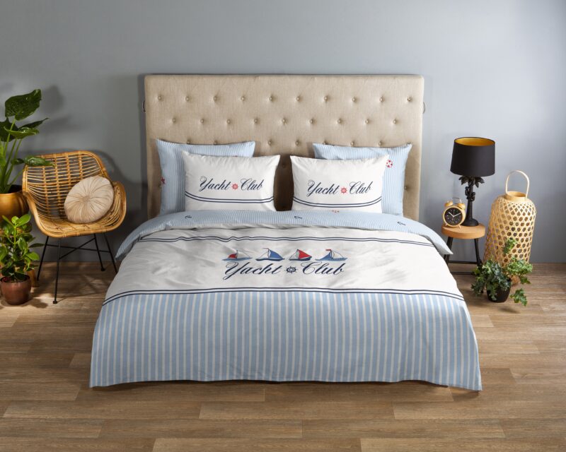 Good Morning Katoenen dekbedovertrek  "Yachtclub" - Blauw