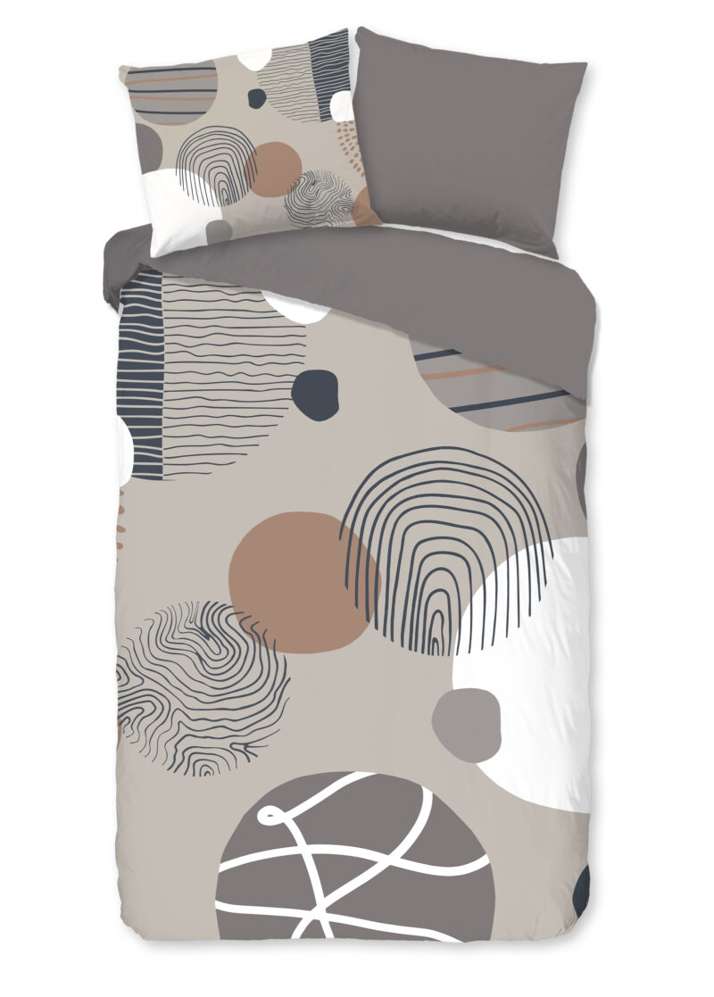 Good Morning Dekbedovertrek "" - Grijs - (140x200/220 cm) - Katoen