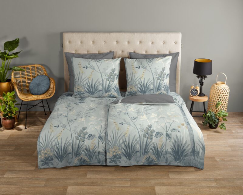 Good Morning Katoenen dekbedovertrek  "Charles" - Grijs