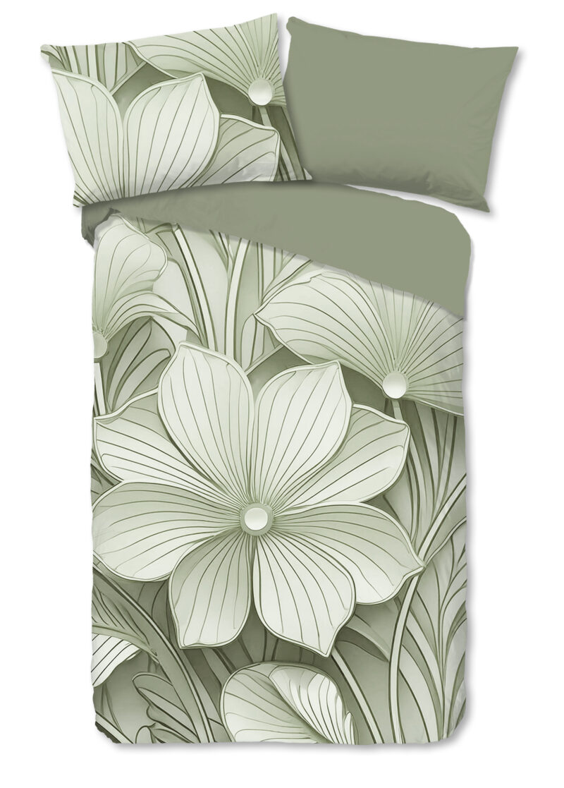 Good Morning Dekbedovertrek "" - Groen - (140x200 cm) - Katoen