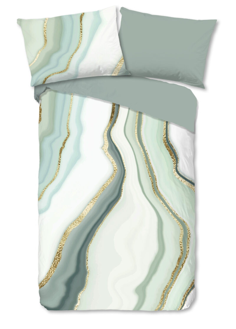 Good Morning Dekbedovertrek "" - Groen - (140x200 cm) - Katoen