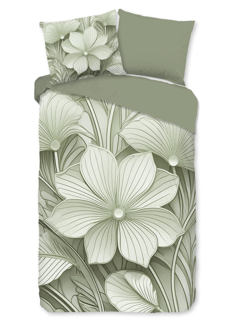 Good Morning Dekbedovertrek "" - Groen - (140x200/220 cm) - Katoen