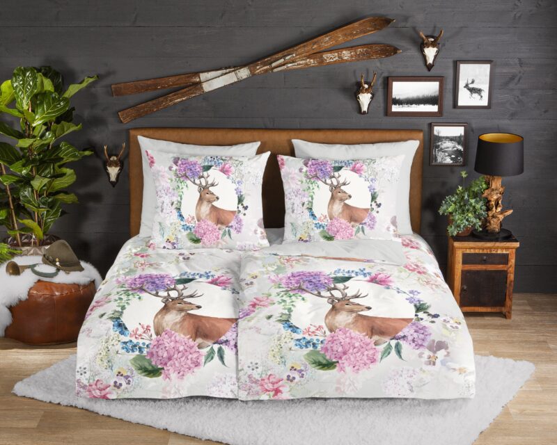 Good Morning Flanellen dekbedovertrek  "Vedet" - Grijs