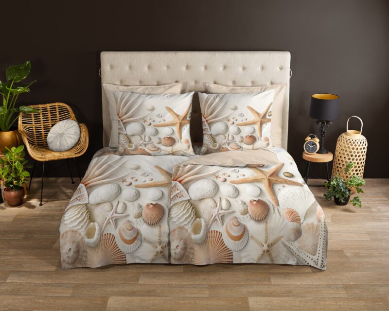 Good Morning Katoenen dekbedovertrek "Cote" - Zand