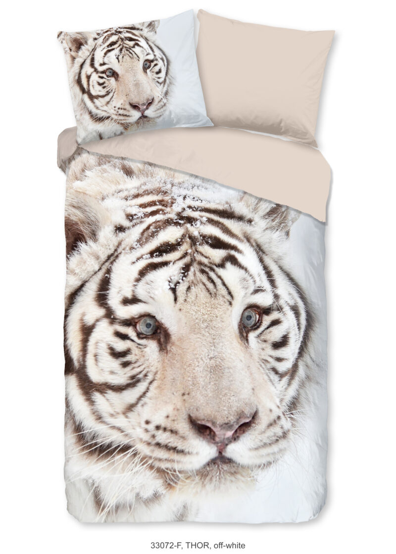 Good Morning Dekbedovertrek "" - Wit - (140x200/220 cm) - Katoen Flanel