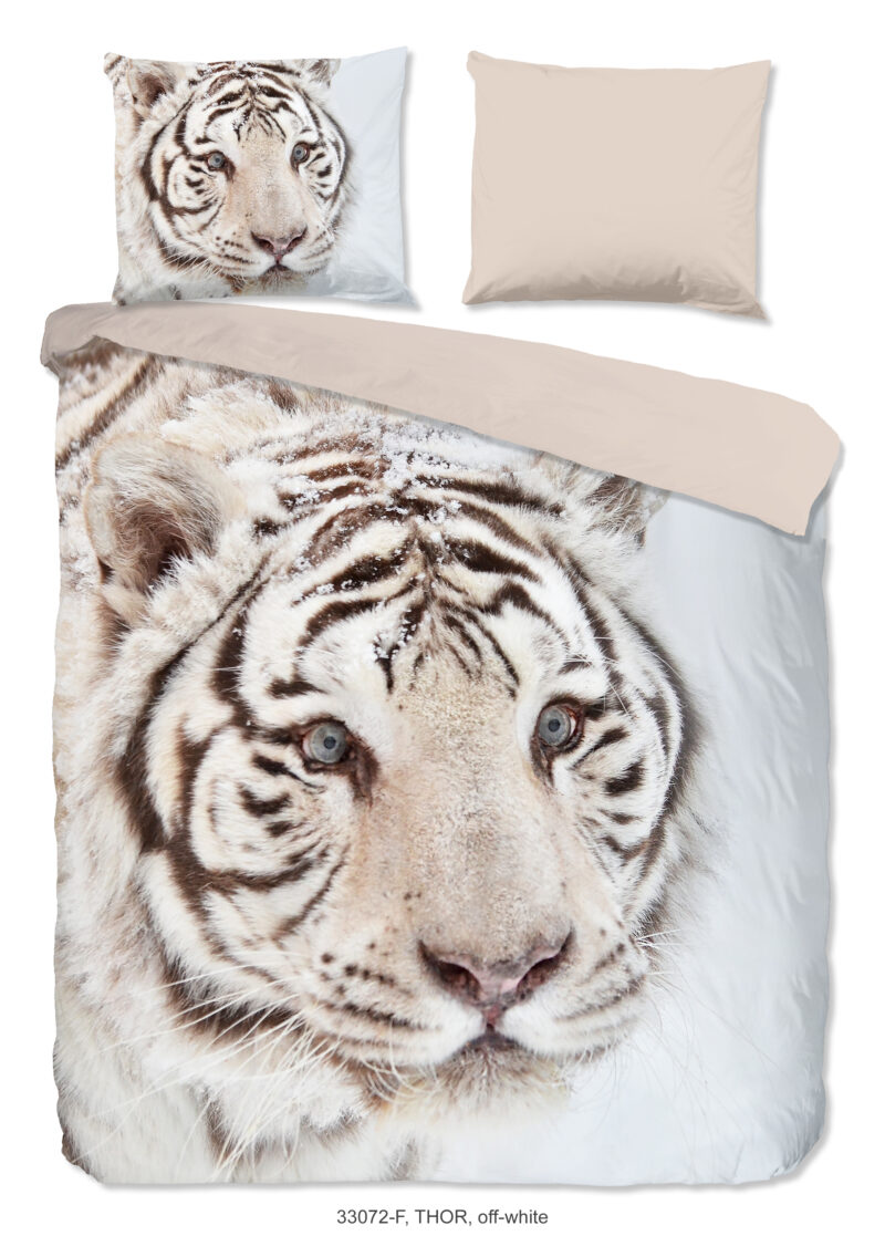 Good Morning Dekbedovertrek "" - Wit - (260x200/220 cm) - Katoen Flanel