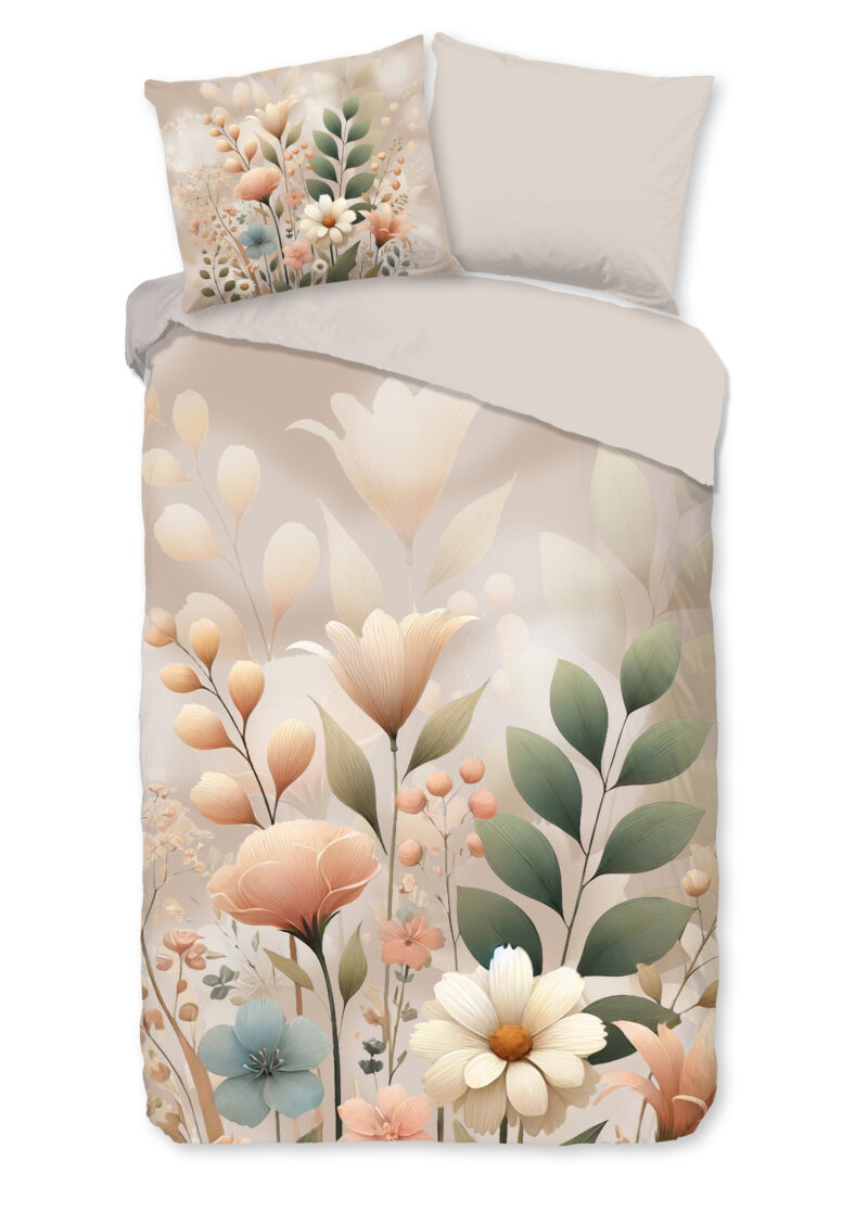 Good Morning Dekbedovertrek "" - Zand - (140x200/220 cm) - Katoen