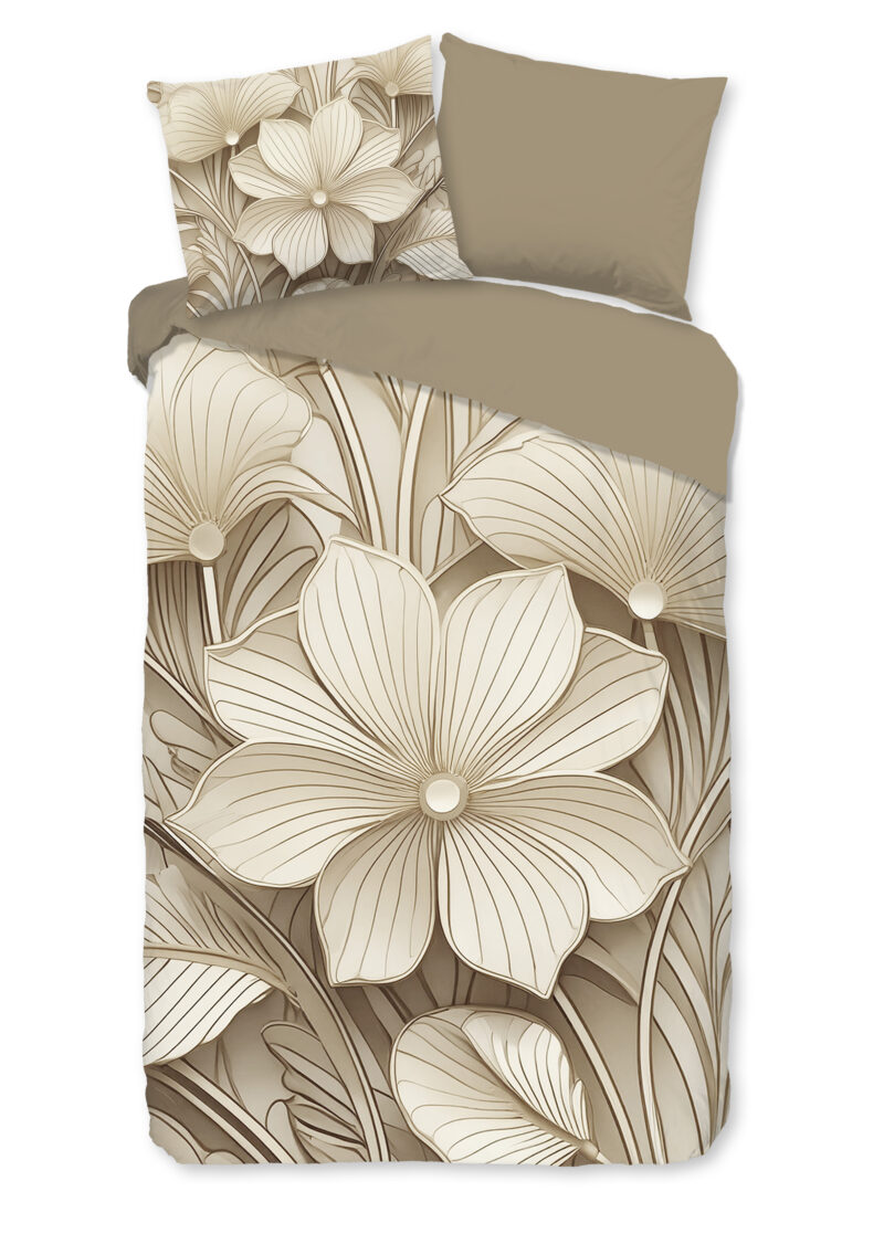 Good Morning Dekbedovertrek "" - Zand - (140x200/220 cm) - Katoen