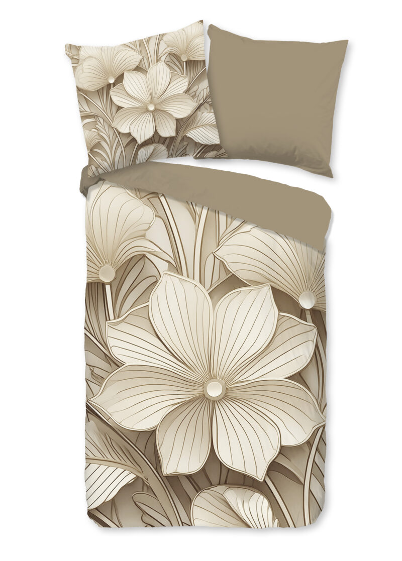 Good Morning Dekbedovertrek "" - Zand - (200x200 cm) - Katoen