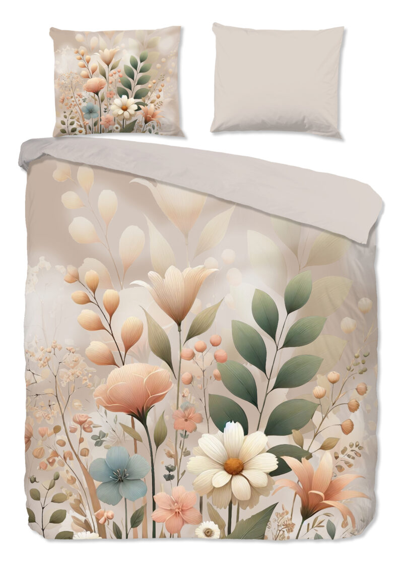 Good Morning Dekbedovertrek "" - Zand - (200x200/220 cm) - Katoen