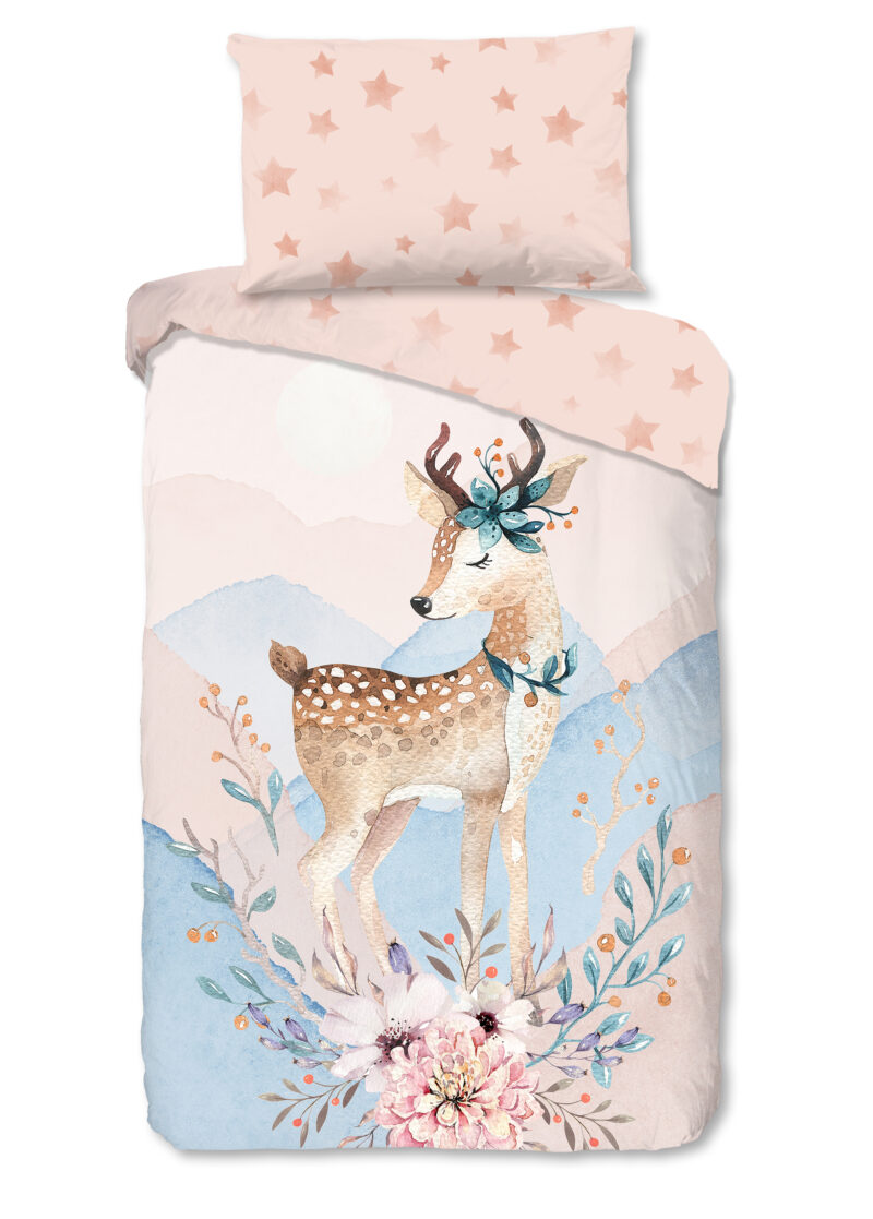 Good Morning Dekbedovertrek "bambi" - Multi - (140x200 cm) - Katoen Flanel