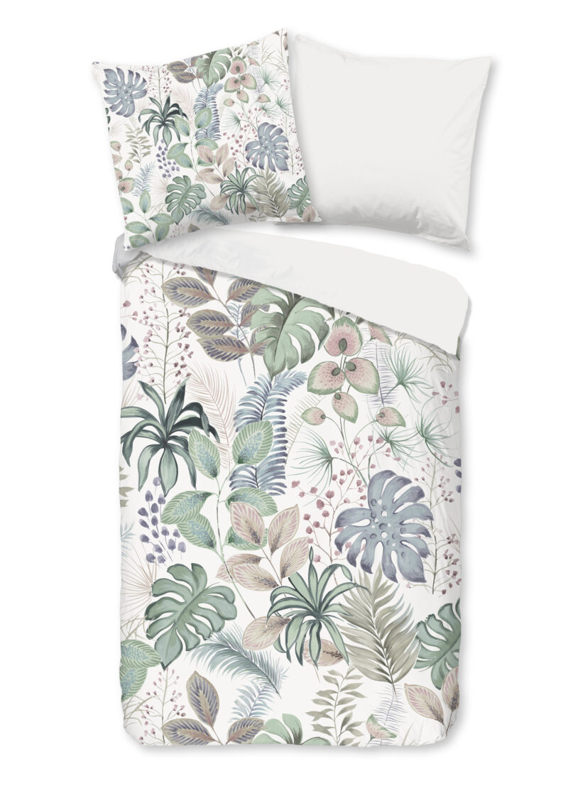 Good Morning Dekbedovertrek "bladeren" - Multi - (135x200 cm) - Katoen