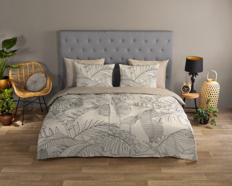 Good Morning Katoenen dekbedovertrek  "Sym" - Zand