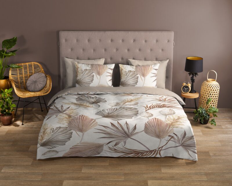 Good Morning Katoenen dekbedovertrek  "Vince" - Zand