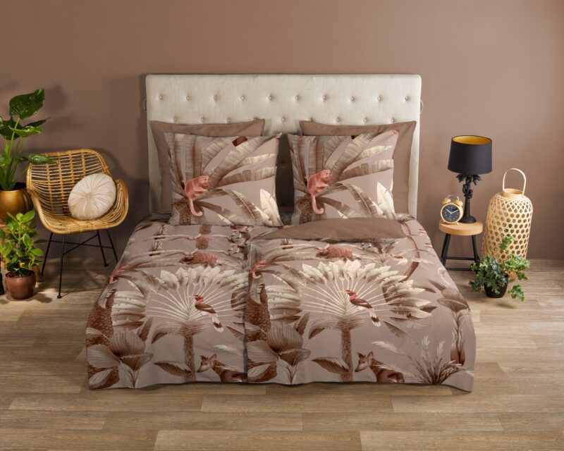 Good Morning Katoenen dekbedovertrek  "Fuji" - Taupe