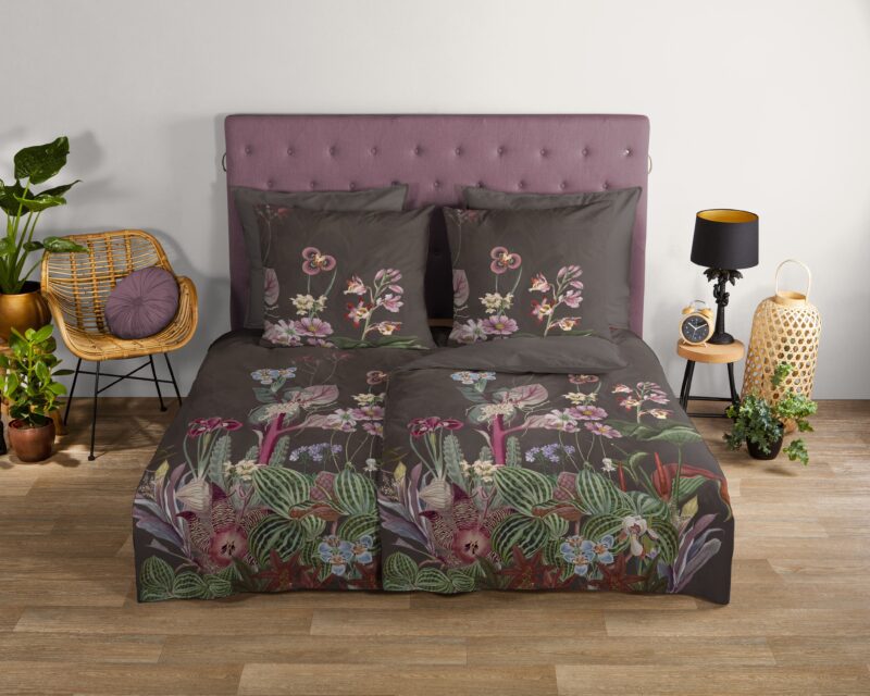 Good Morning Katoenen dekbedovertrek  "Phoebe" - Bruin