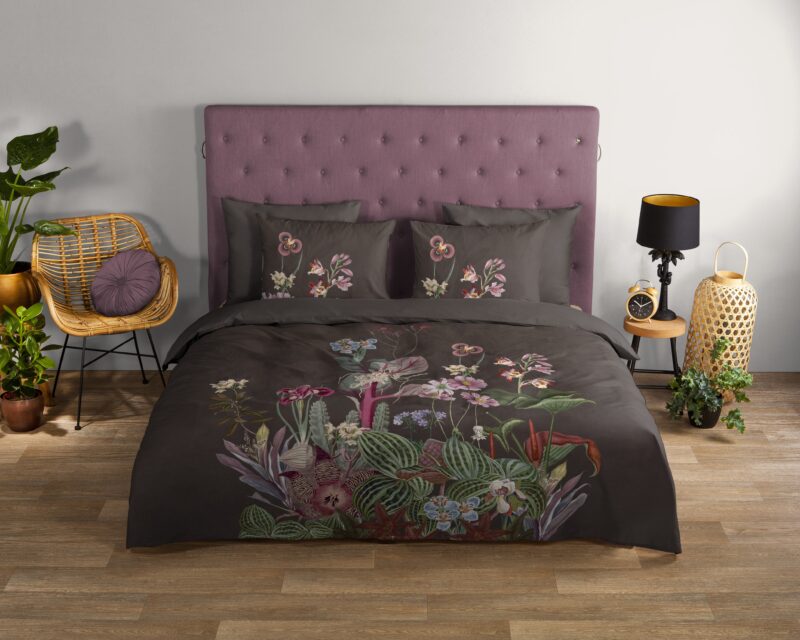 Good Morning Katoenen dekbedovertrek  "Phoebe" - Bruin