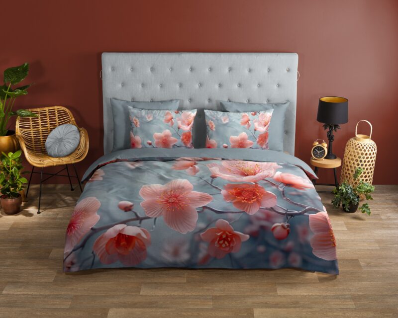 Good Morning Katoenen dekbedovertrek  "Sartre" - Grijs