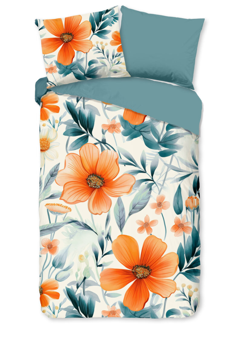 Good Morning Dekbedovertrek "bloemen" - Multi - (140x200/220 cm) - Katoen