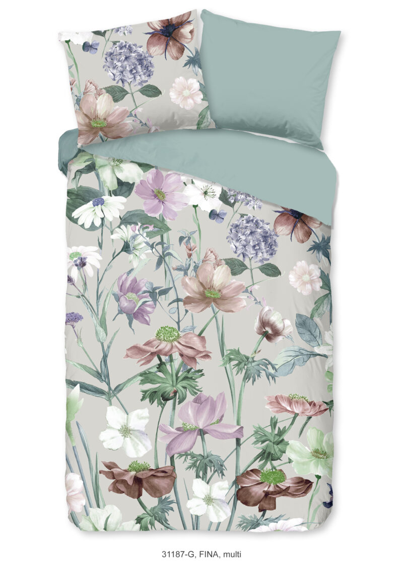Good Morning Dekbedovertrek "bloemen" - Multi - (140x200/220 cm) - Katoen