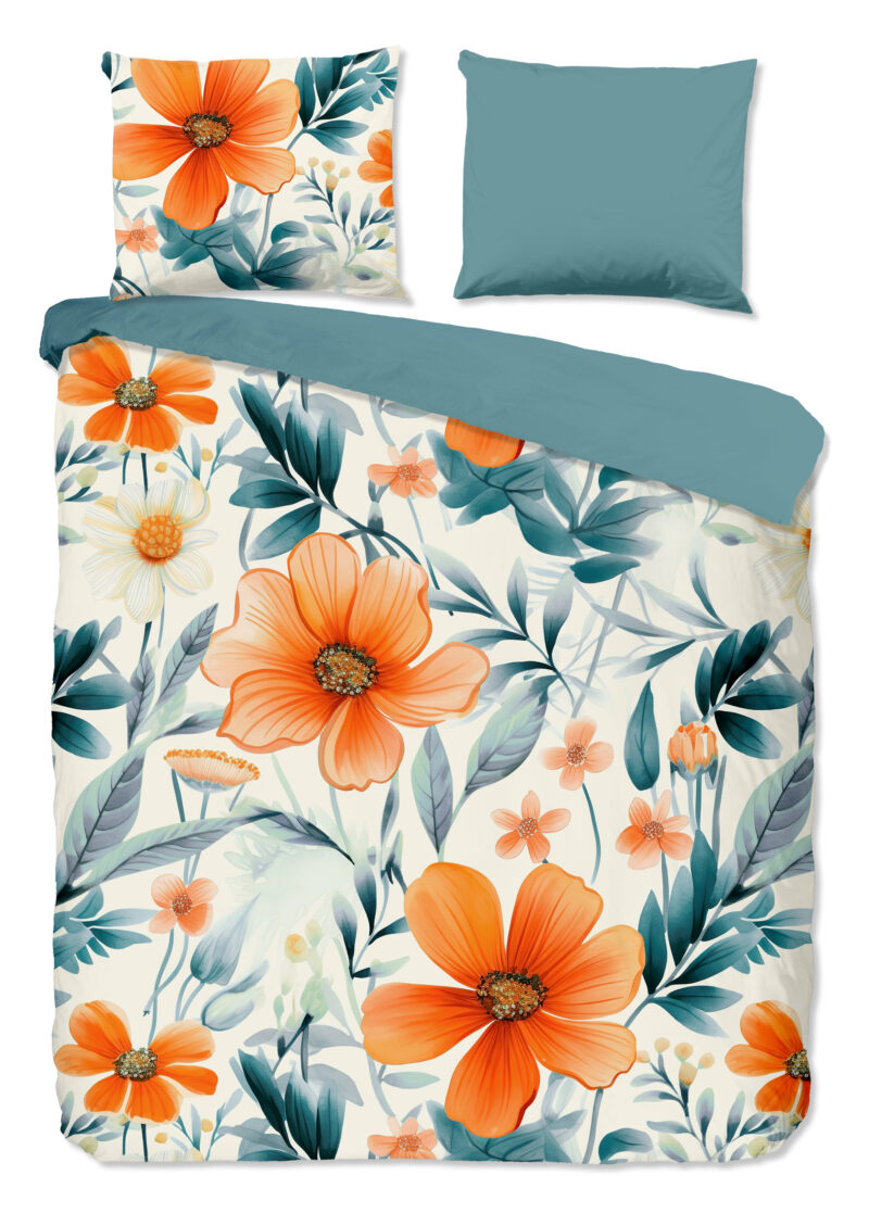 Good Morning Dekbedovertrek "bloemen" - Multi - (200x200/220 cm) - Katoen