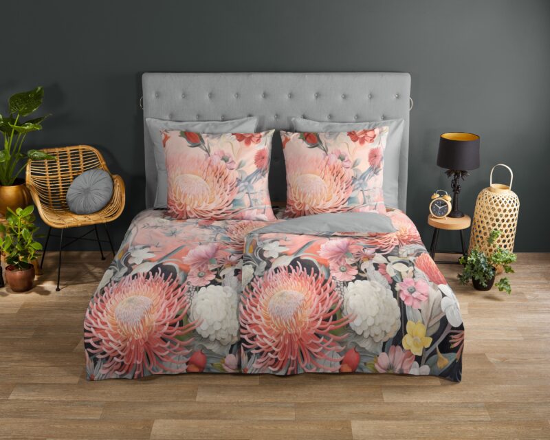 Good Morning Katoenen dekbedovertrek  "Delphine" - Roze