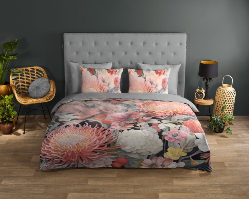 Good Morning Katoenen dekbedovertrek  "Delphine" - Roze