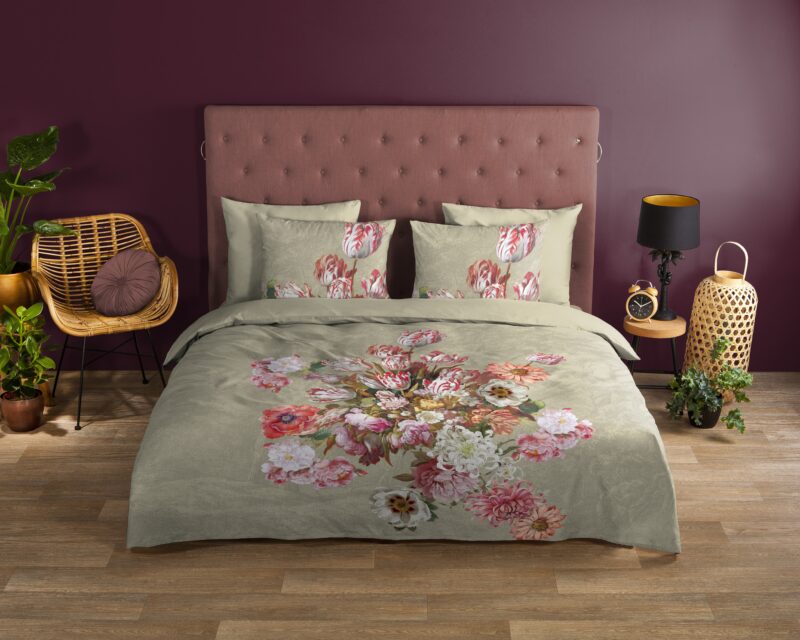 Good Morning Katoenen dekbedovertrek  "Miran" - Zand