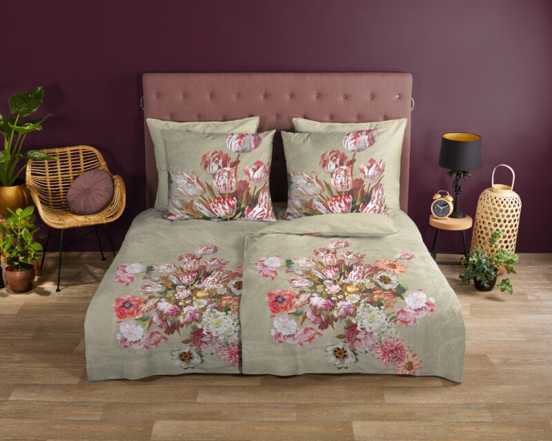 Good Morning Katoenen dekbedovertrek  "Miran" - Zand