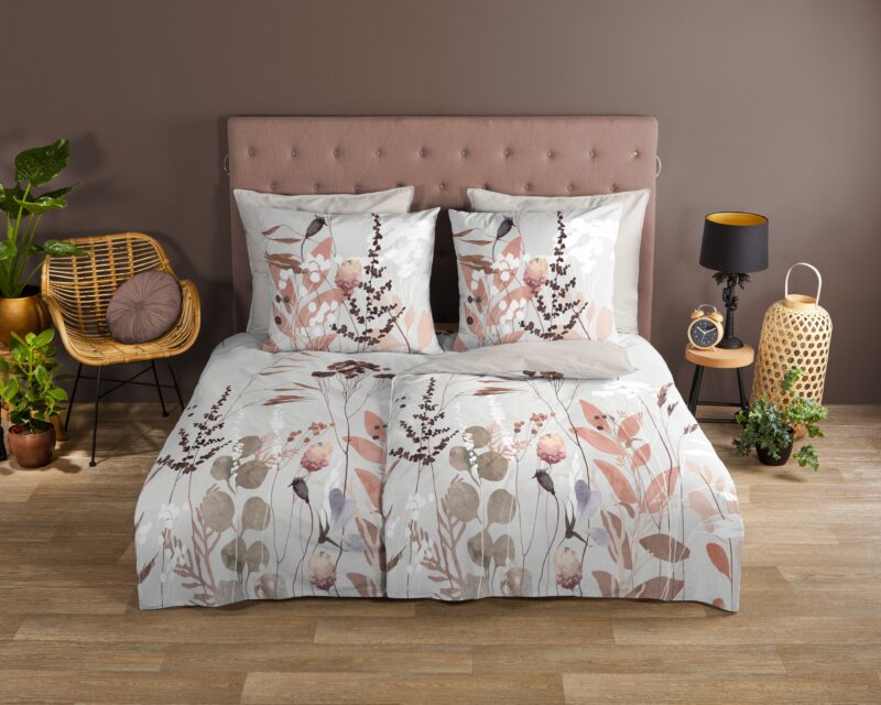 Good Morning Katoenen dekbedovertrek  "Moya" - Grijs