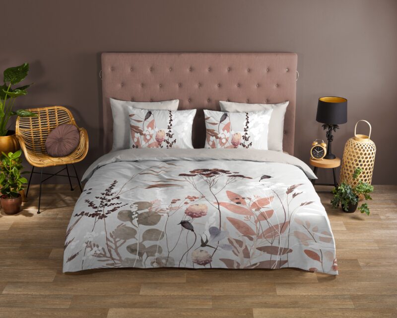 Good Morning Katoenen dekbedovertrek  "Moya" - Grijs