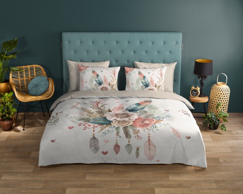 Good Morning Katoenen dekbedovertrek  "Videl" - Ecru