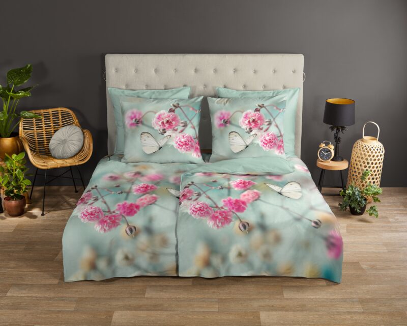 Good Morning Katoenen dekbedovertrek  "Adel" - Mint