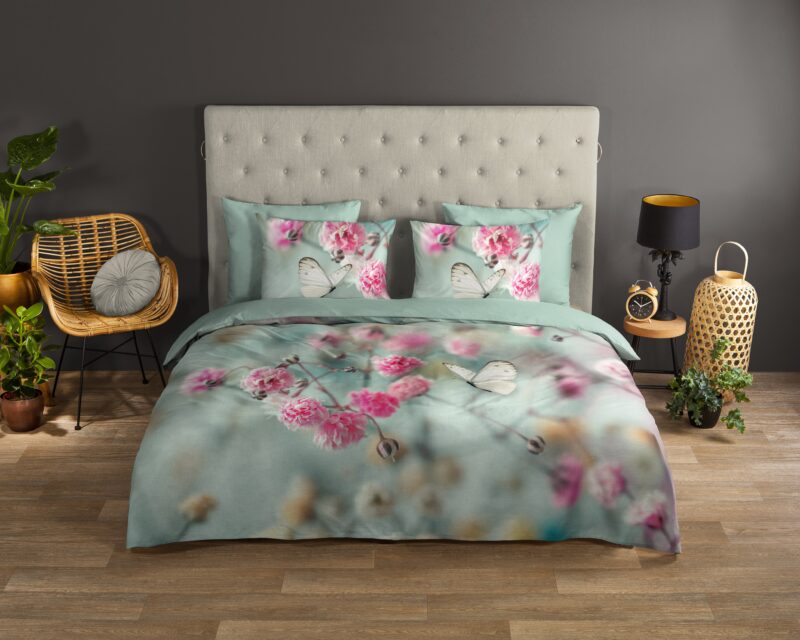 Good Morning Katoenen dekbedovertrek  "Adel" - Mint