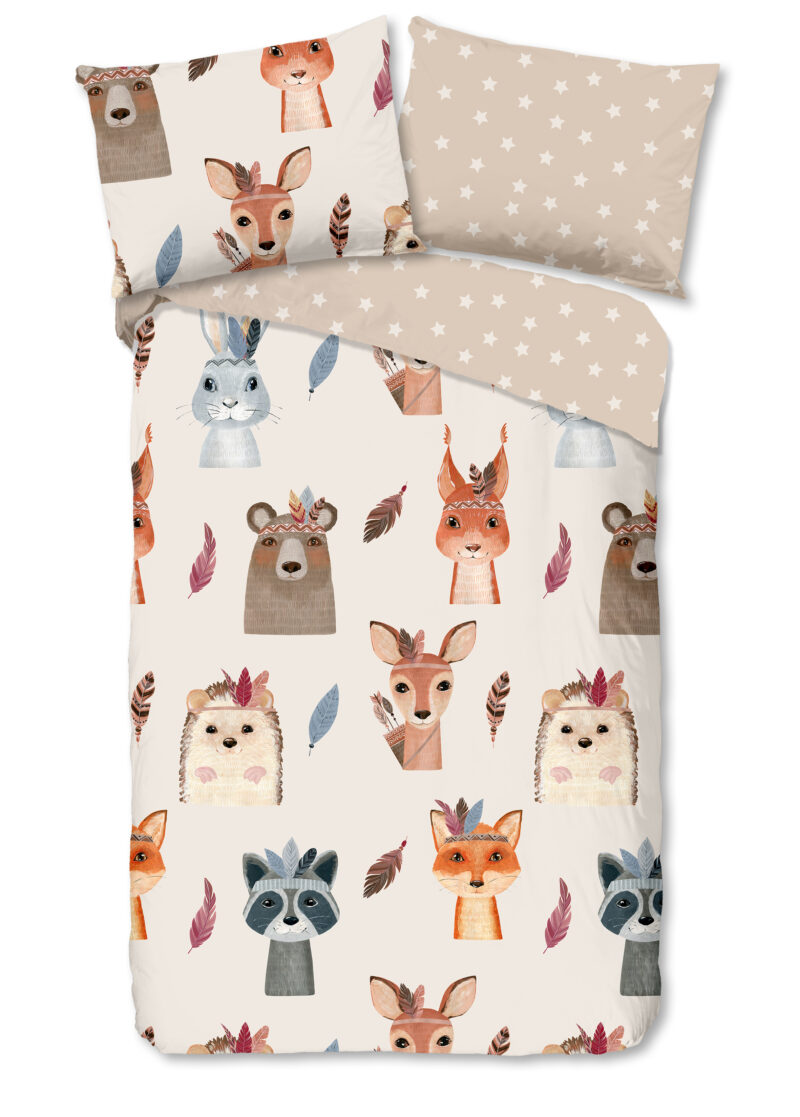 Good Morning Dekbedovertrek "dieren" - Multi - (140x200 cm) - Katoen