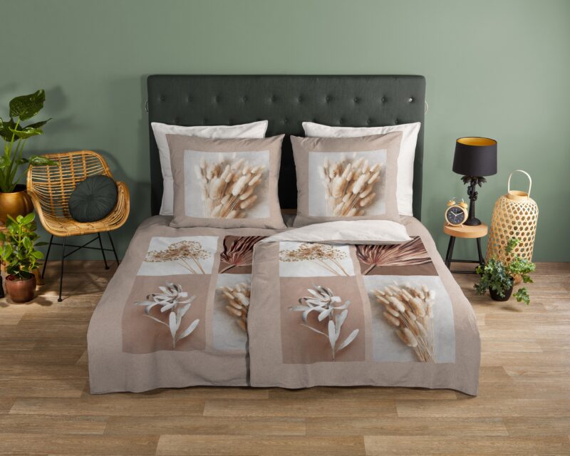 Good Morning Katoenen dekbedovertrek  "Kami" - Zand