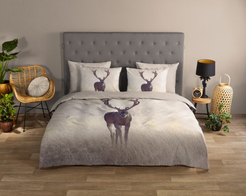 Good Morning Katoenen dekbedovertrek  "Namica" - Zand