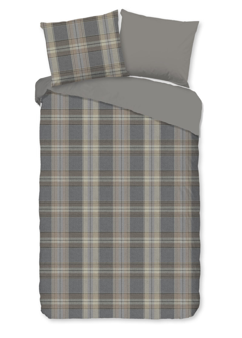 Good Morning Dekbedovertrek "geruite print" - Multi - (140x200/220 cm) - Katoen