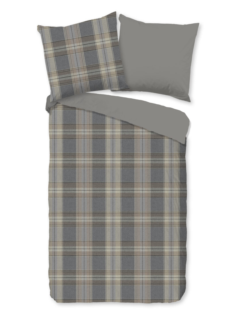 Good Morning Dekbedovertrek "geruite print" - Multi - (155x220 cm) - Katoen