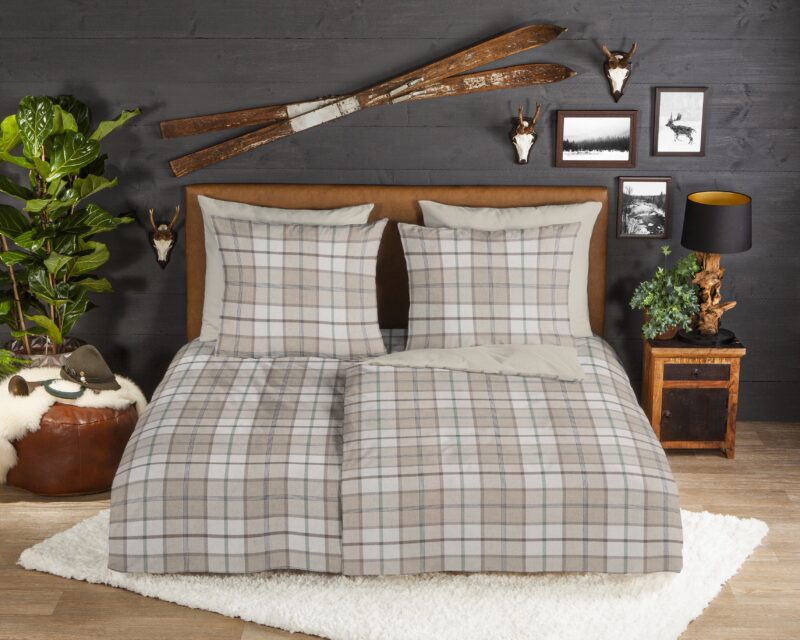 Good Morning Flanellen dekbedovertrek  "Bernardus" - Zand