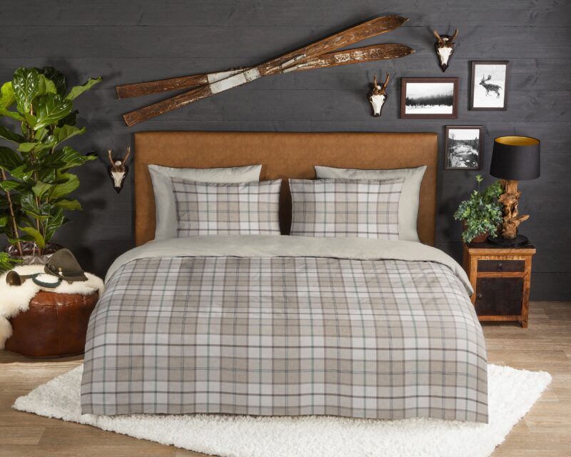 Good Morning Flanellen dekbedovertrek  "Bernardus" - Zand