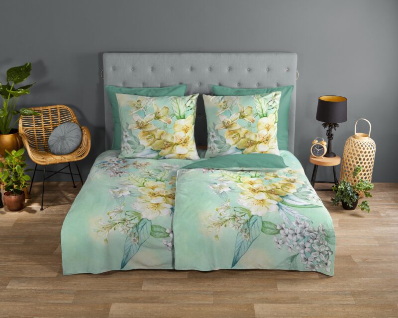 Good Morning Katoenen dekbedovertrek  "Chiemsee" - Groen