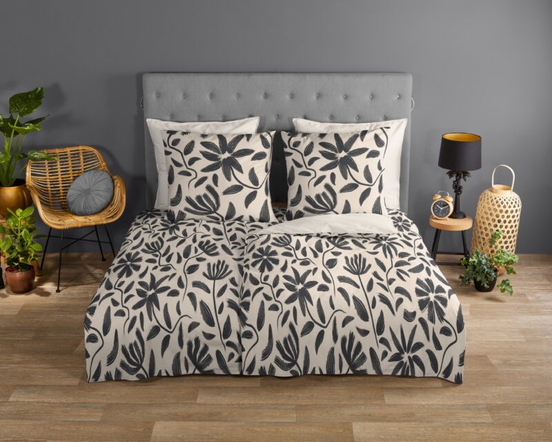 Good Morning Katoenen dekbedovertrek  "Emilia" - Wit