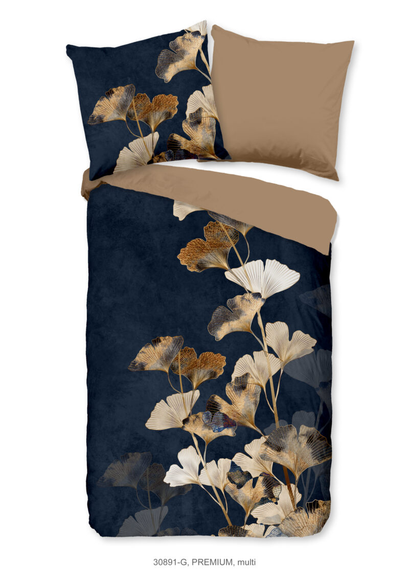 Good Morning Dekbedovertrek "ginkgo bladeren" - Multi - (135x200 cm) - Katoen