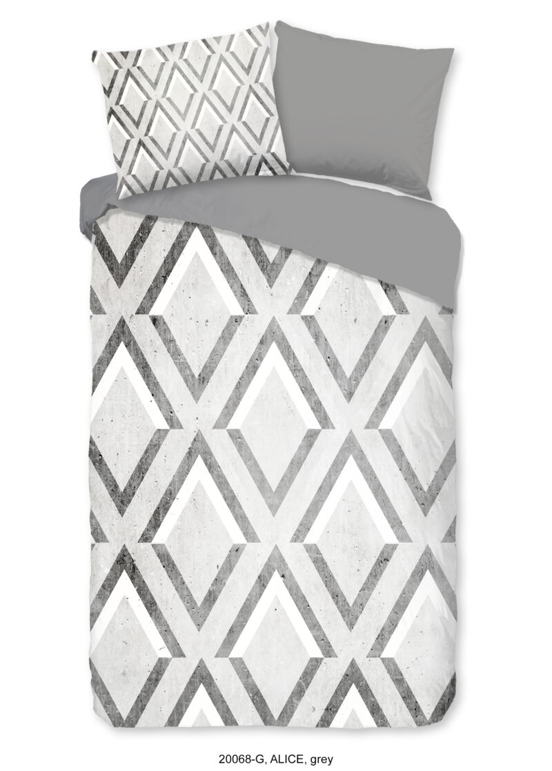 Good Morning Dekbedovertrek "grafische print" - Blauw - (140x200/220 cm) - Katoen