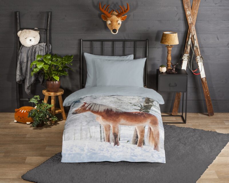 Good Morning Flanellen dekbedovertrek  "Scarlett" - Multi